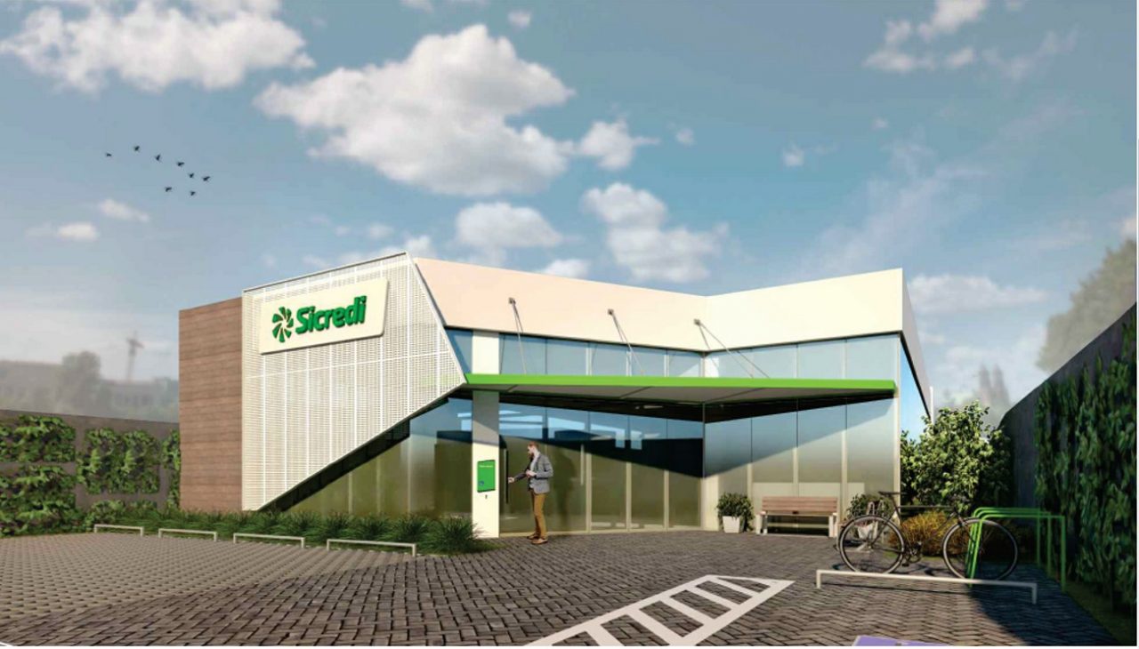 Projeto da agência do Sicredi em Muzambinho