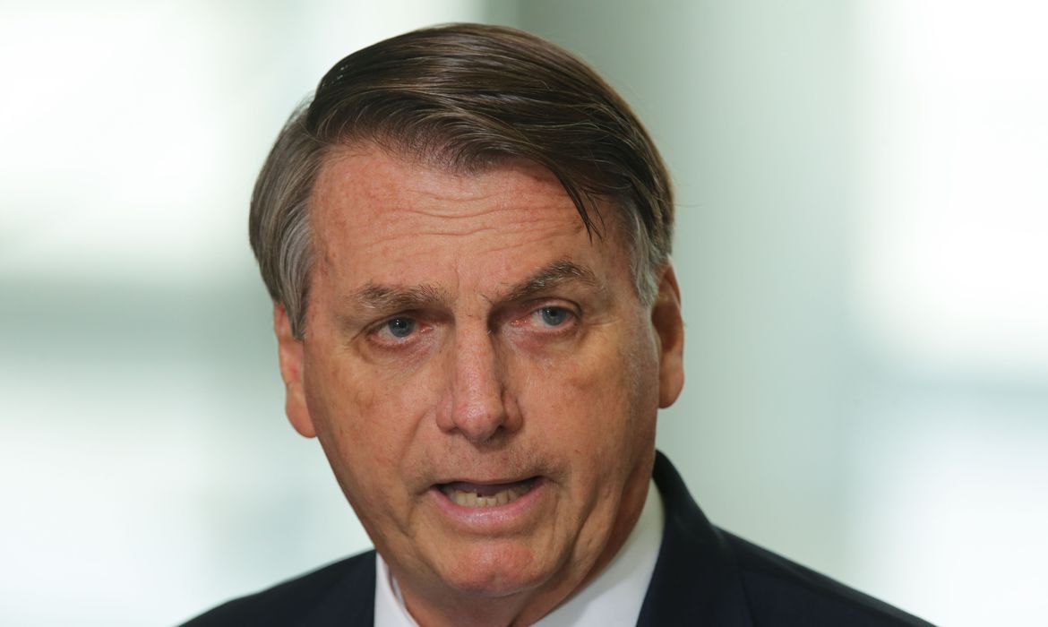 O presidente Jair Bolsonaro faz declaração à imprensa O presidente Jair Bolsonaro faz declaração à imprensa