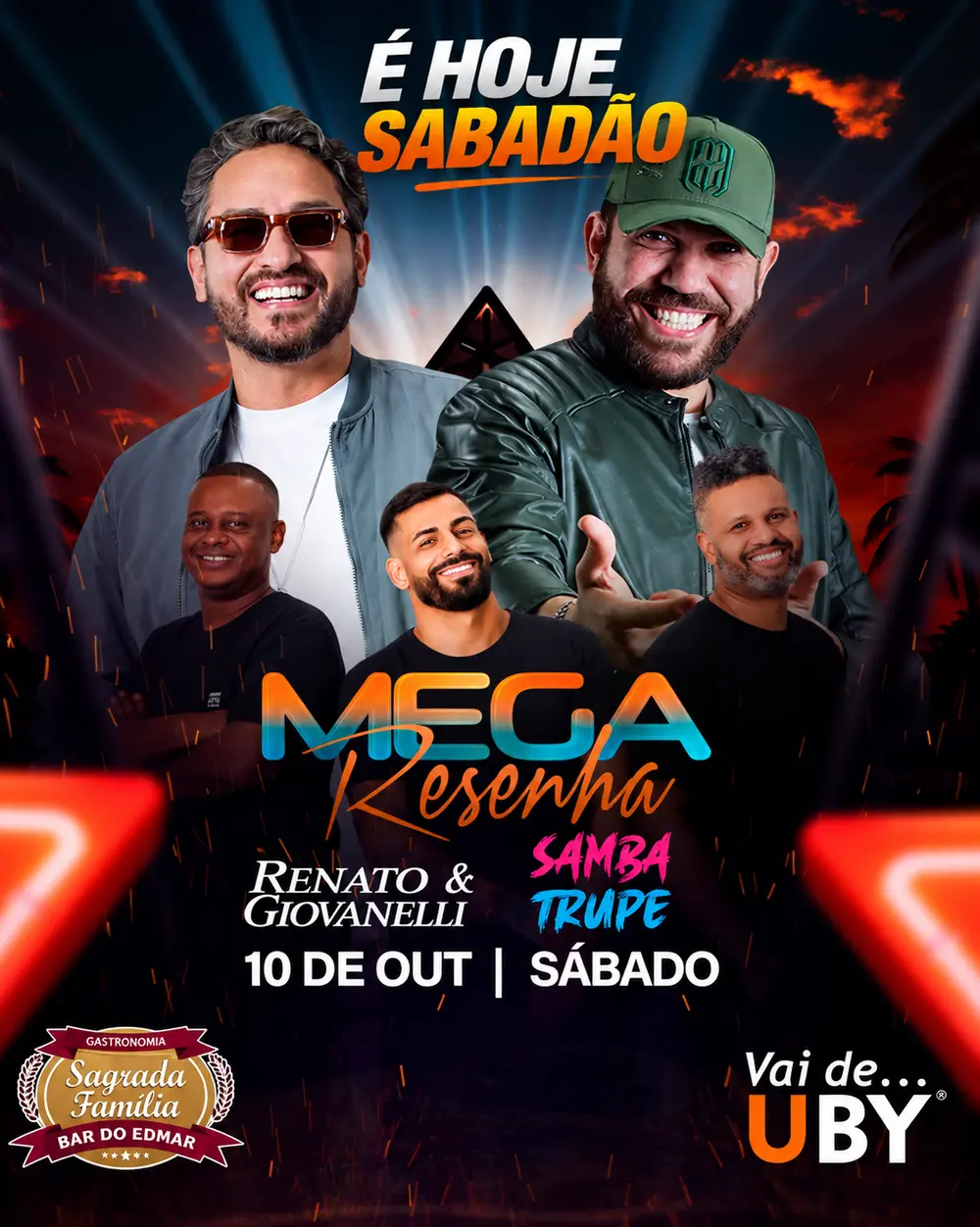 Cartaz Vibrante de Show com Mega Resenha